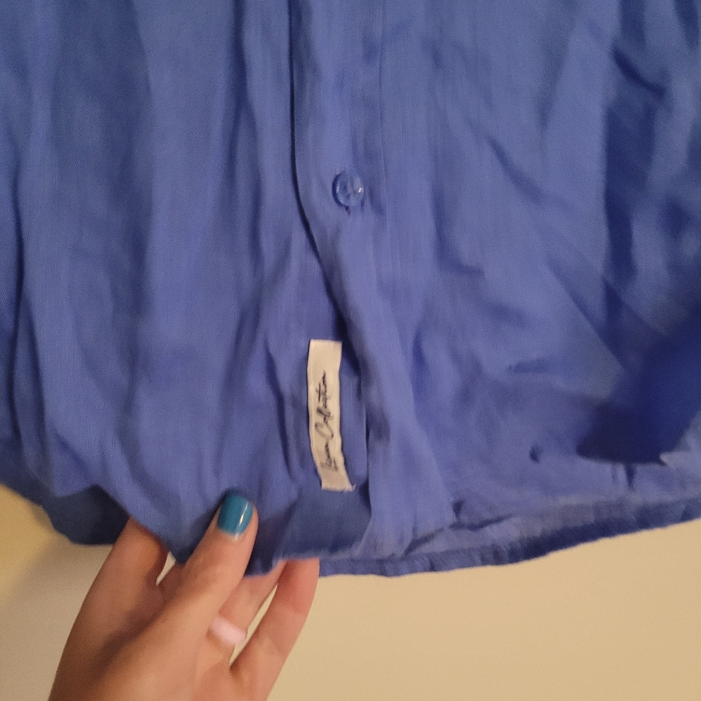 Santorini Linen Collection Button down Collarless Women's - Picture 4 of 13